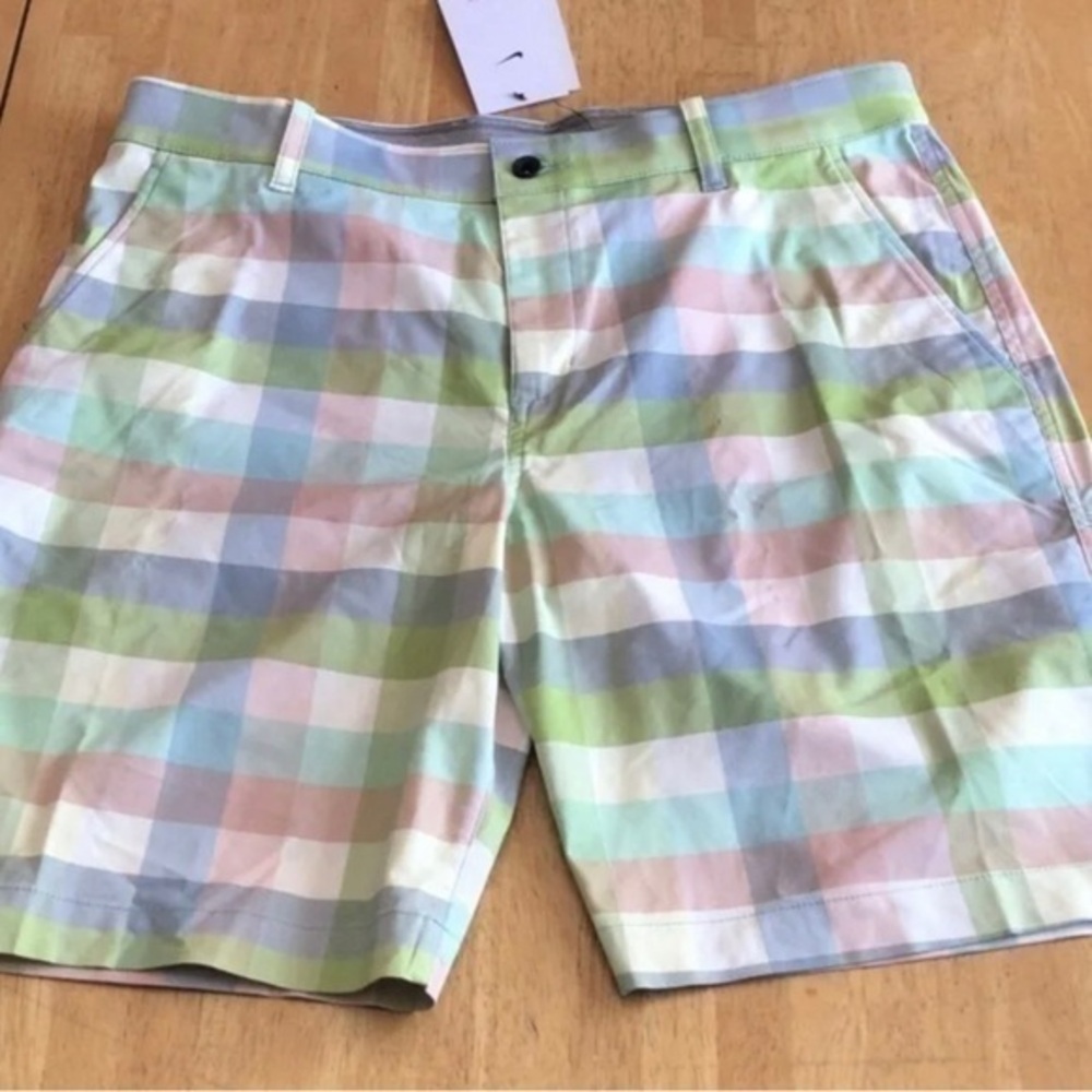 Nike Plaid Golf Shorts Short Dri Fit UV Easter Multicolor DH1294-494 Size